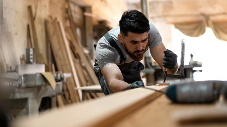 Carpentry work by YMS showcasing custom furniture and wood finishes
