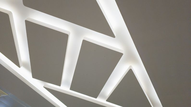 Gypsum ceiling work in Abu Dhabi with decorative false ceiling design