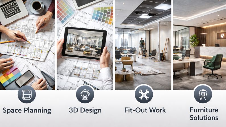 workspace interiors in abu dhabi