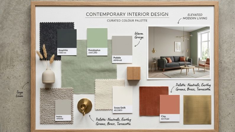 contemporary interior design color palette