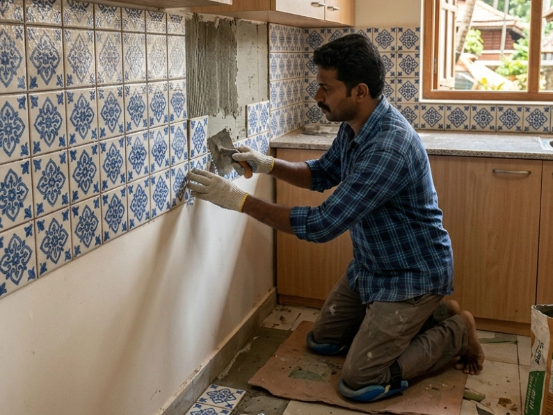 Ceramic tile installation