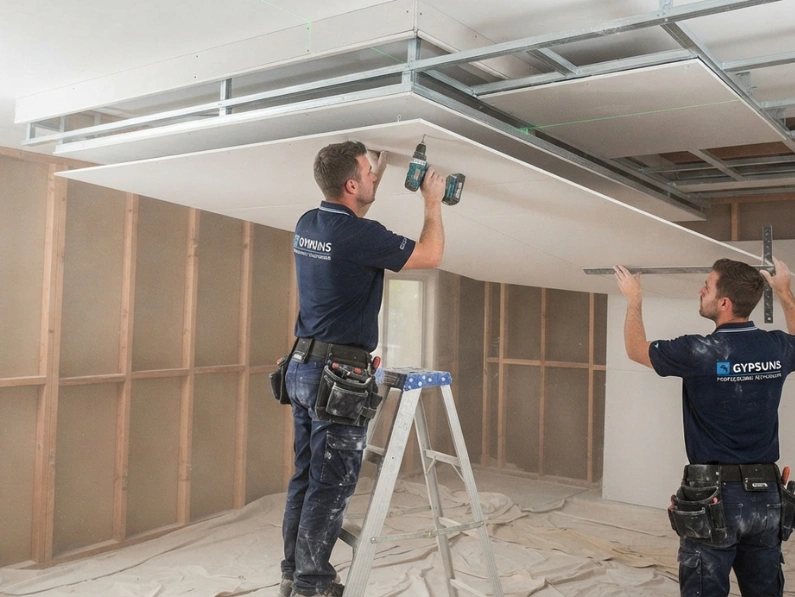 gypsum ceiling installation