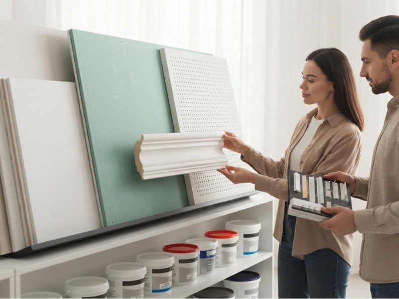 material selection for gypsum work
