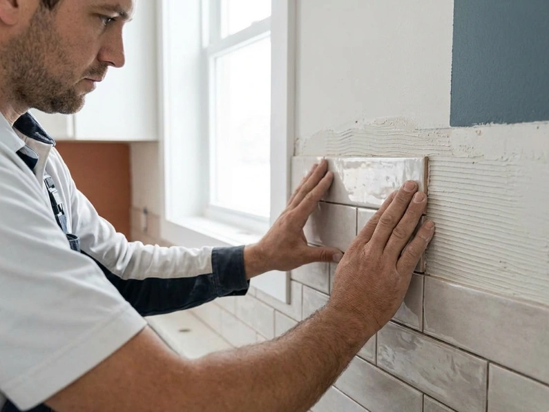 wall tile installation